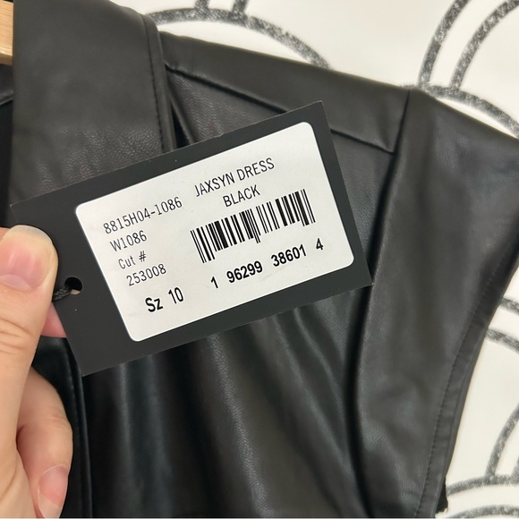 PAIGE Jaxsyn Belted Faux Leather Shirtdress - Picture 4 of 6